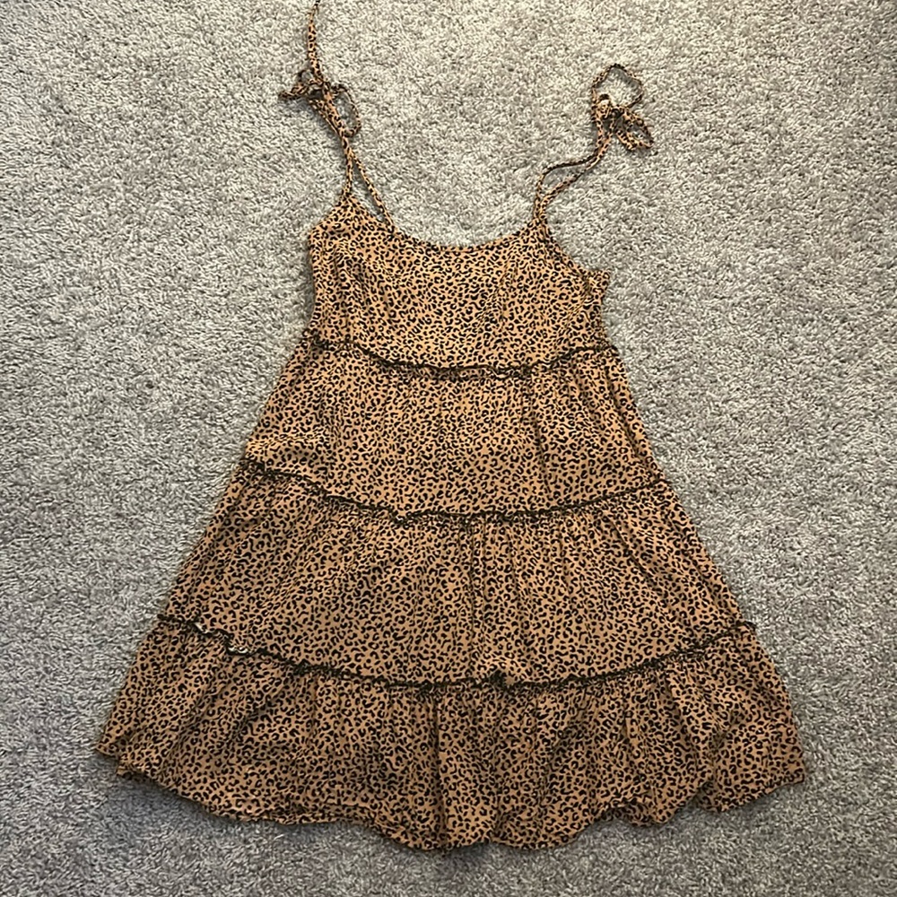 Mini cheetah print dress